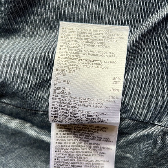 GAP Classic Academy Blazer Jacket - Viscose/Wool Shell - Size 6 - Picture 9 of 13